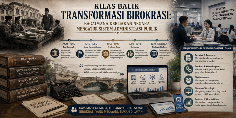 Kilas Balik Transformasi Birokrasi Bagaimana Kebijakan Negara Mengatur Sistem Administrasi Publik