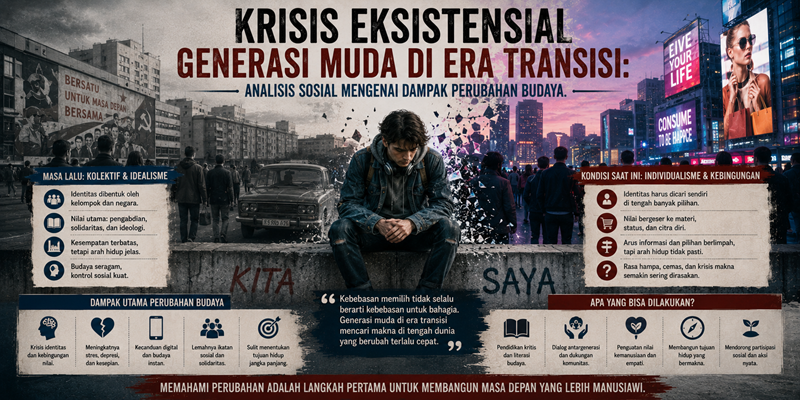 Krisis Eksistensial Generasi Muda di Era Transisi Analisis Sosial Mengenai Dampak Perubahan Budaya