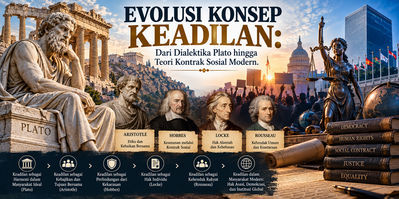 Evolusi Konsep Keadilan Dari Dialektika Plato hingga Teori Kontrak Sosial Modern